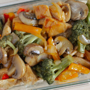 stir fry chicken with mushroom