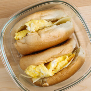 egg and cheese bagel