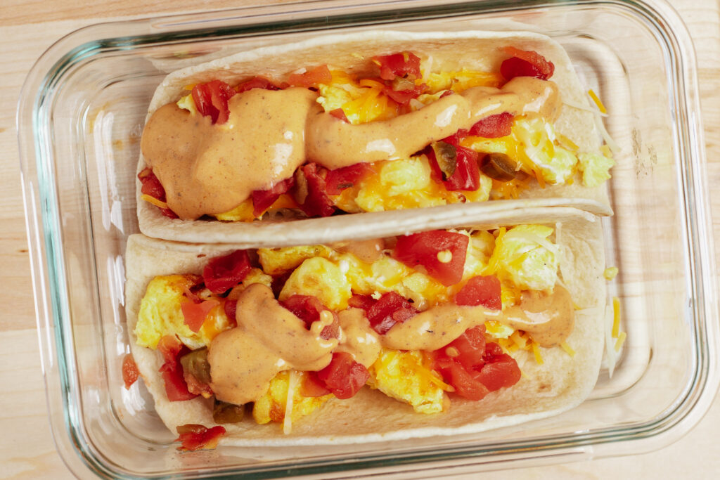 scrambled egg taco