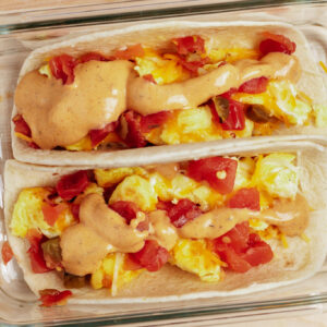 scrambled egg taco