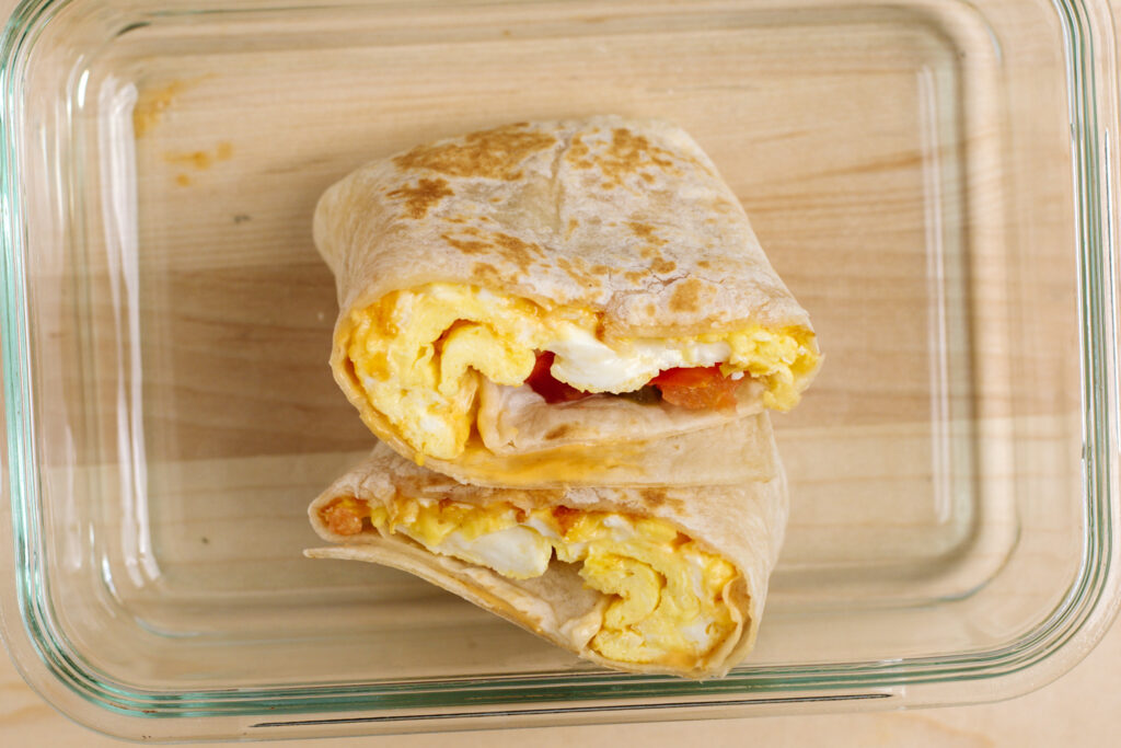 scrambled egg burrito