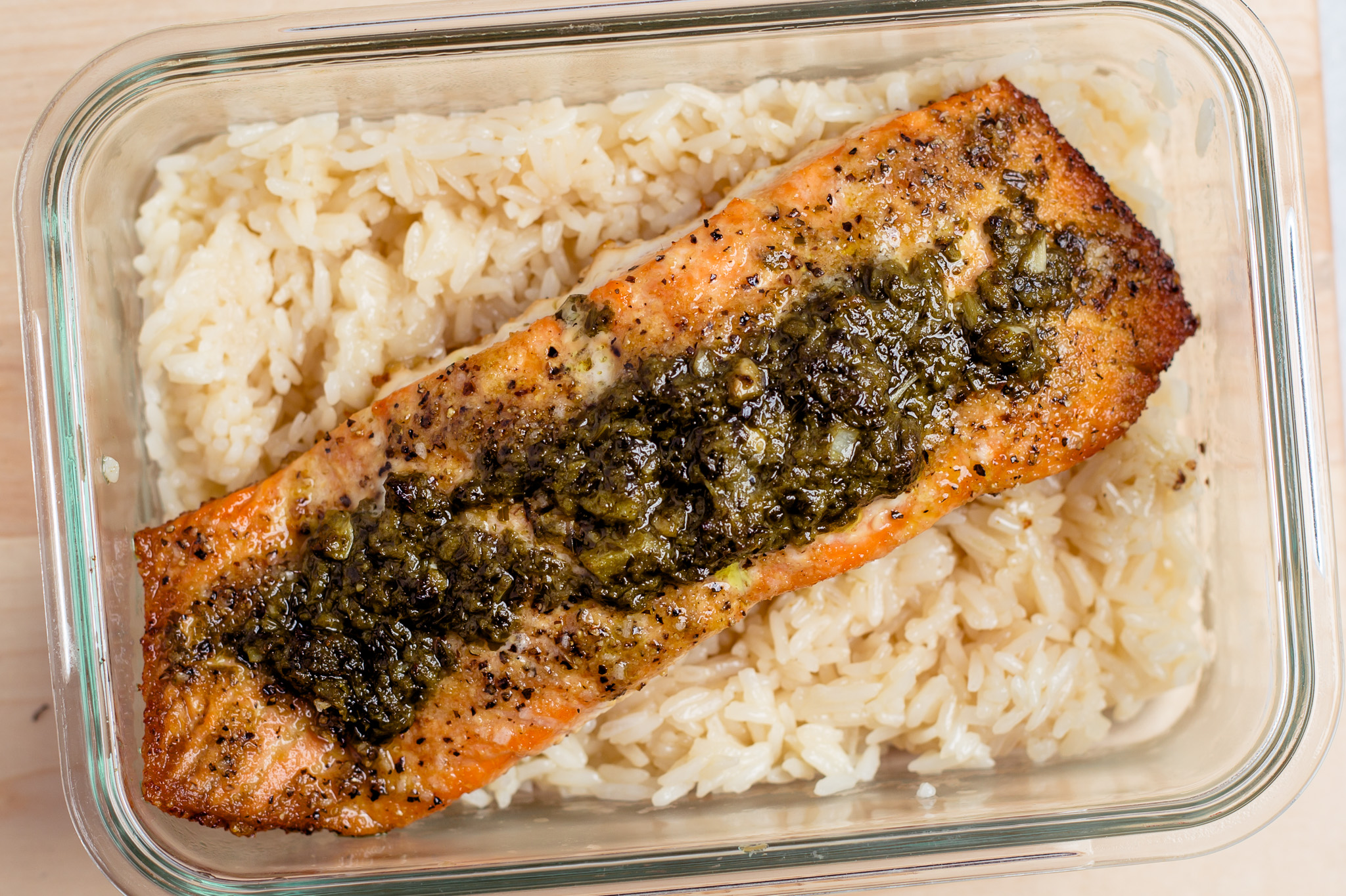 salmon with pesto